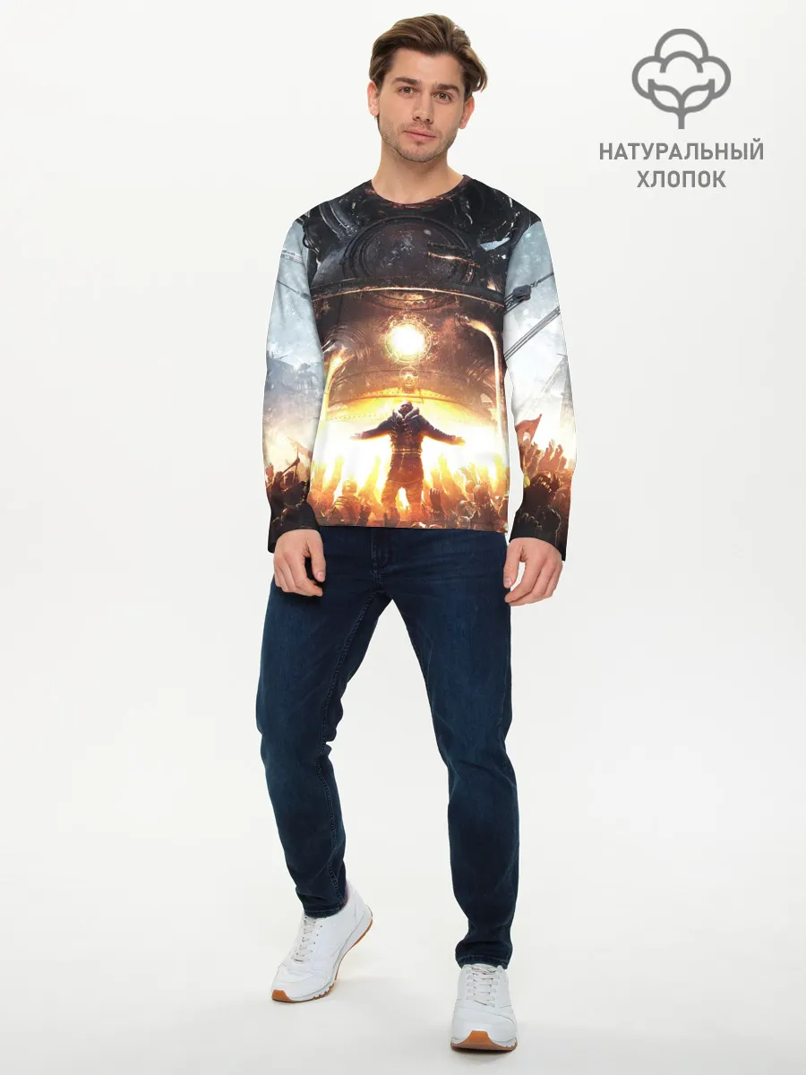 Мужской лонгслив базовый / FrostPunk
