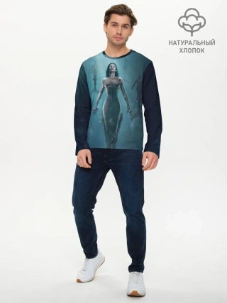 Мужской лонгслив базовый / Русалка