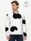Мужской лонгслив базовый / Cow print