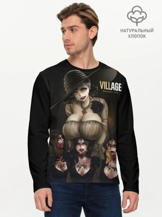 Мужской лонгслив базовый / Resident Evil Village Димитреску с дочками