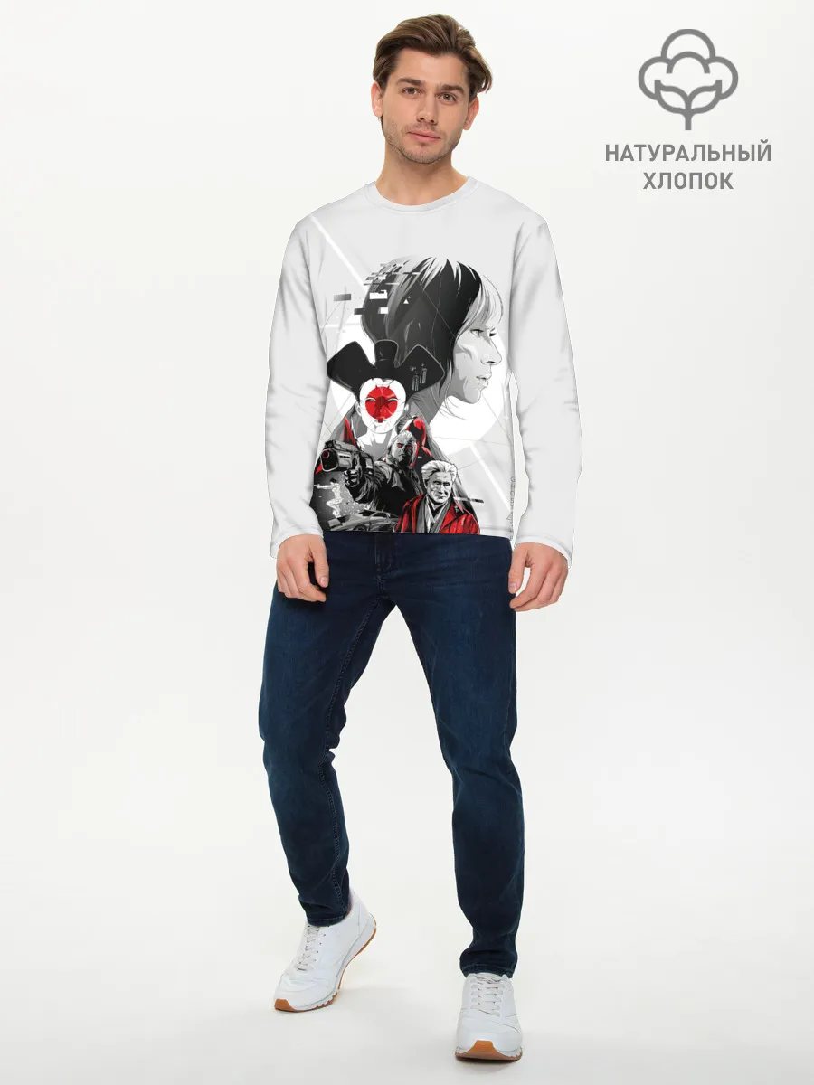 Мужской лонгслив базовый / Призрак в доспехах | Фильм