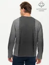 Мужской лонгслив базовый / Черно-Серая Кожа