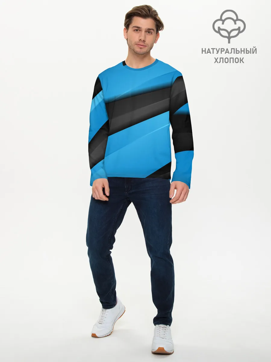 Мужской лонгслив базовый / Blue Sport Style
