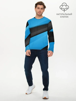 Мужской лонгслив базовый / Blue Sport Style