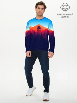Мужской лонгслив базовый / Одинокая вышка