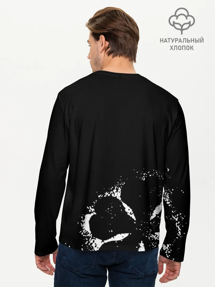 Мужской лонгслив базовый / Магна Свинг Чёрный клевер