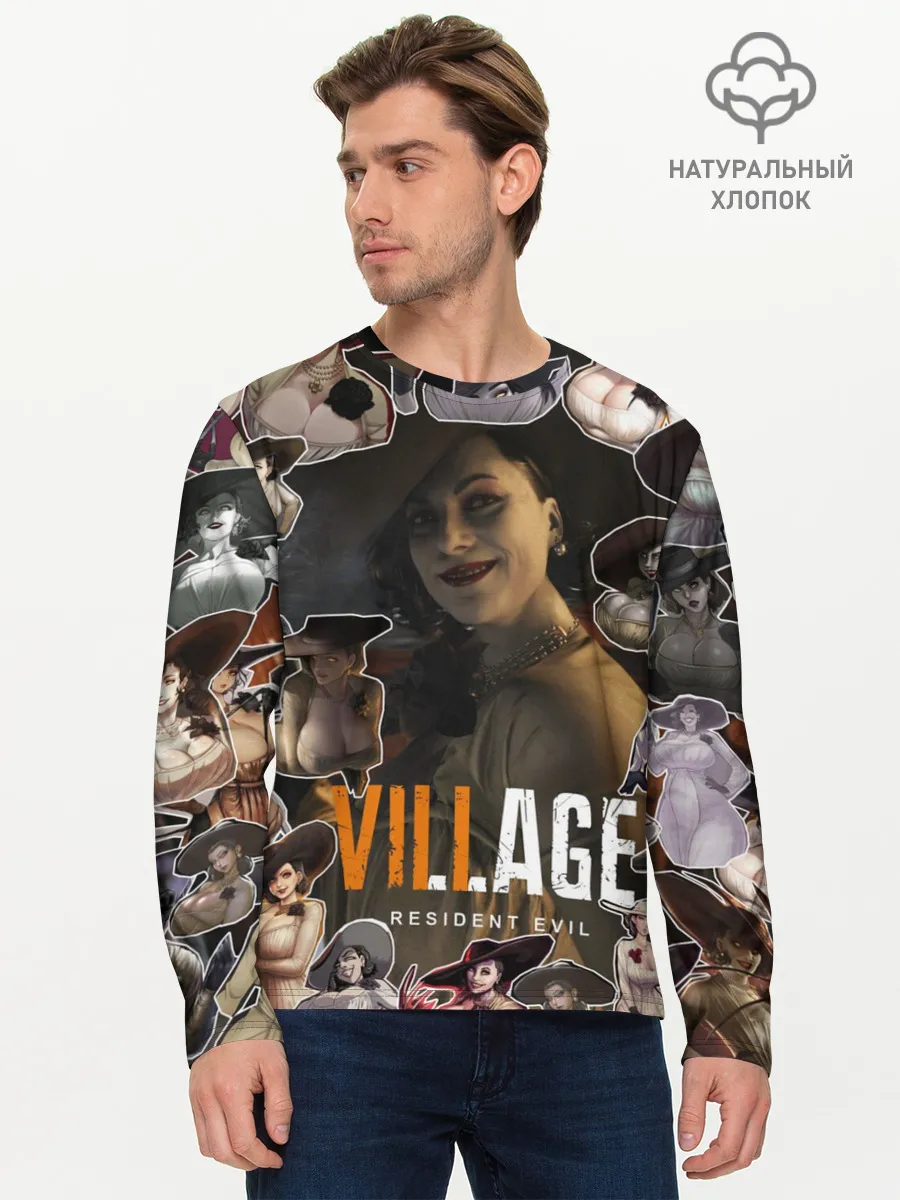 Мужской лонгслив базовый / Dimitrescu stikers style