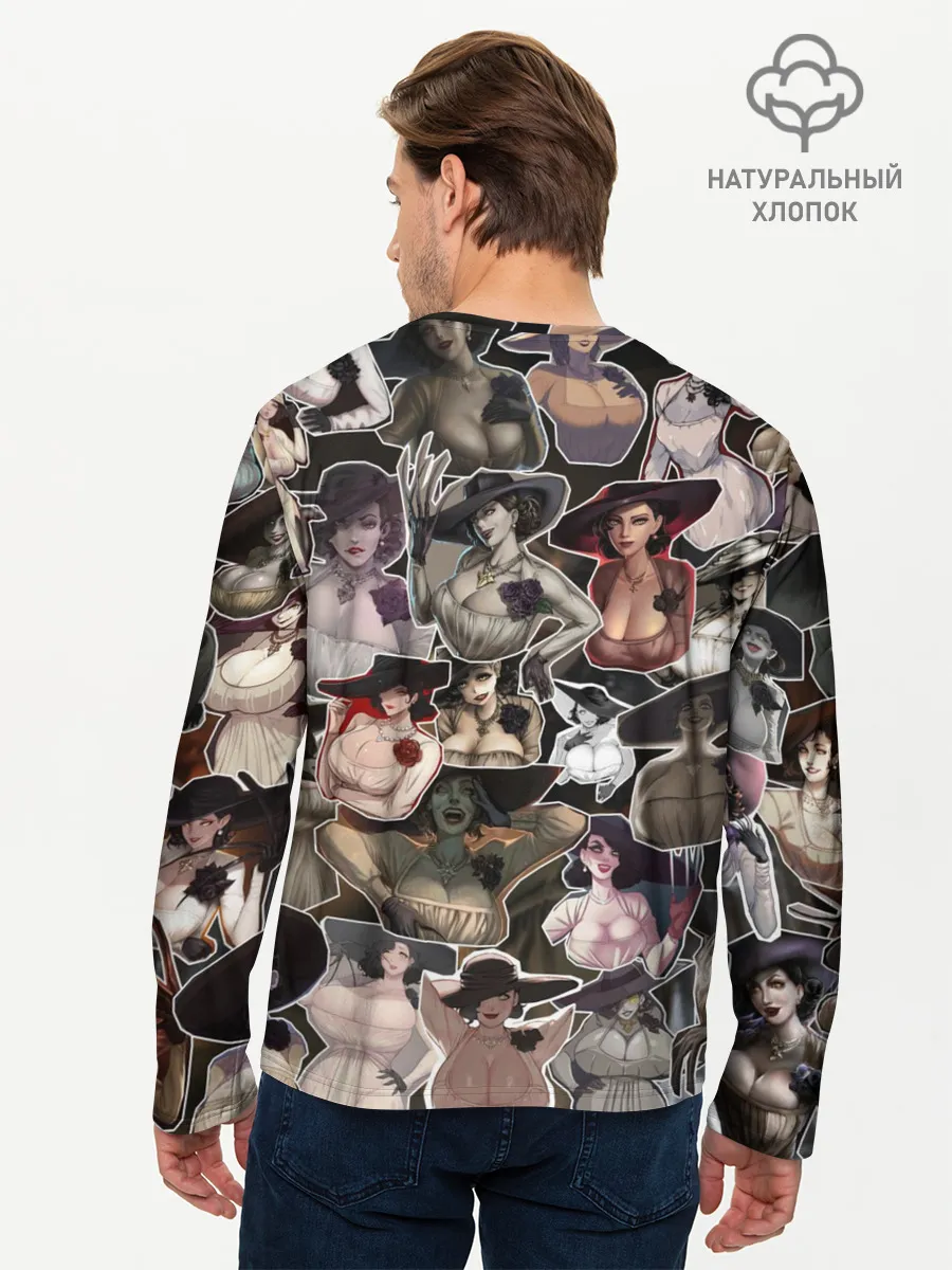 Мужской лонгслив базовый / Dimitrescu stikers style