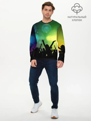 Мужской лонгслив базовый / Неоновая Вечеринка