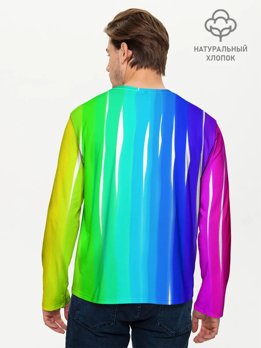 Мужской лонгслив базовый / Перелив цвета