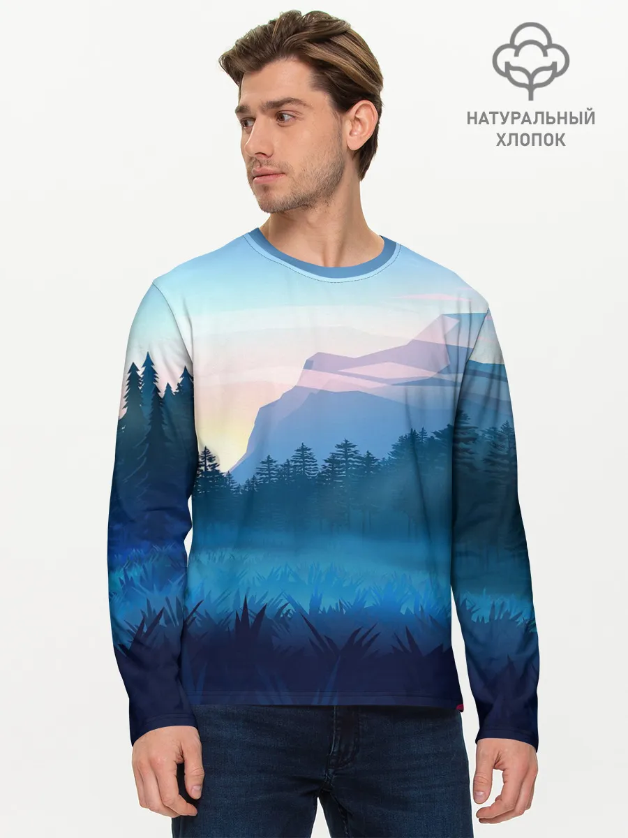 Мужской лонгслив базовый / Рассвет