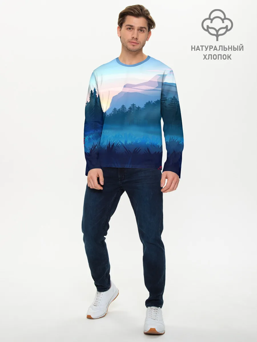 Мужской лонгслив базовый / Рассвет