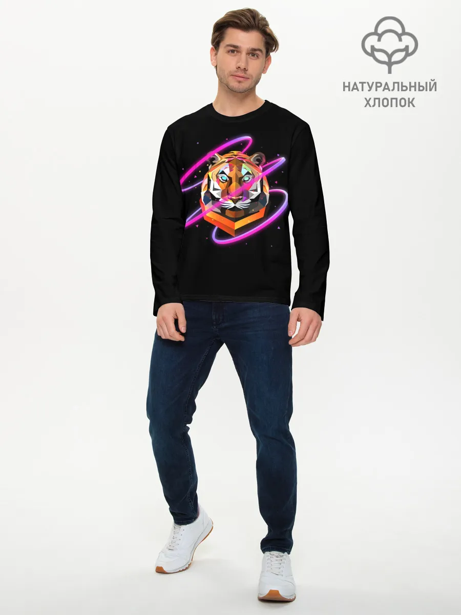 Мужской лонгслив базовый / Тигр