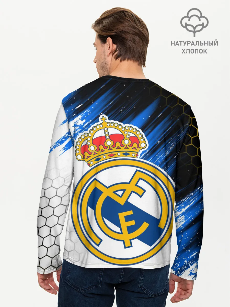 Мужской лонгслив базовый / РЕАЛ МАДРИД / НЕОН / NEON