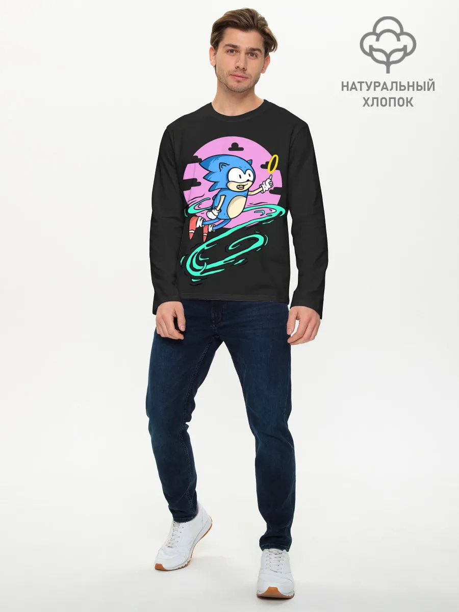 Мужской лонгслив базовый / Flying to ring