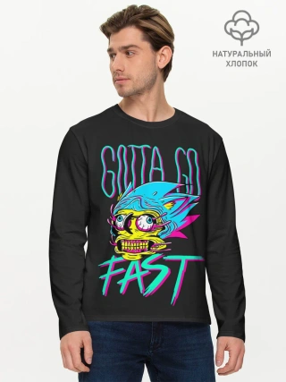 Мужской лонгслив базовый / Gotta go fast