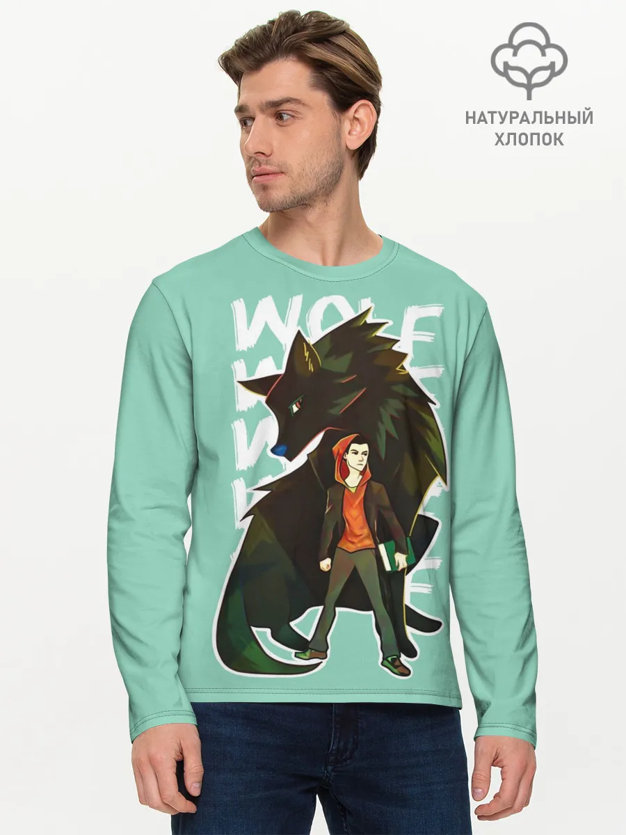 Мужской лонгслив базовый / Wolf