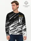 Мужской лонгслив базовый / JUVENTUS / ЮВЕНТУС / БРЫЗГИ