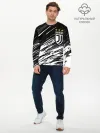 Мужской лонгслив базовый / JUVENTUS / ЮВЕНТУС / БРЫЗГИ