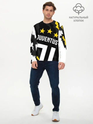 Мужской лонгслив базовый / JUVENTUS / ЮВЕНТУС / ПОРЕЗЫ