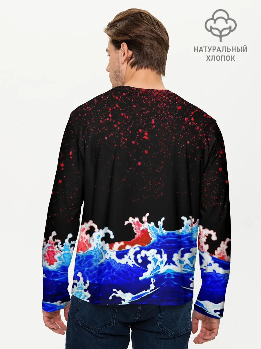 Мужской лонгслив базовый / Кровавый Кракен Монстр