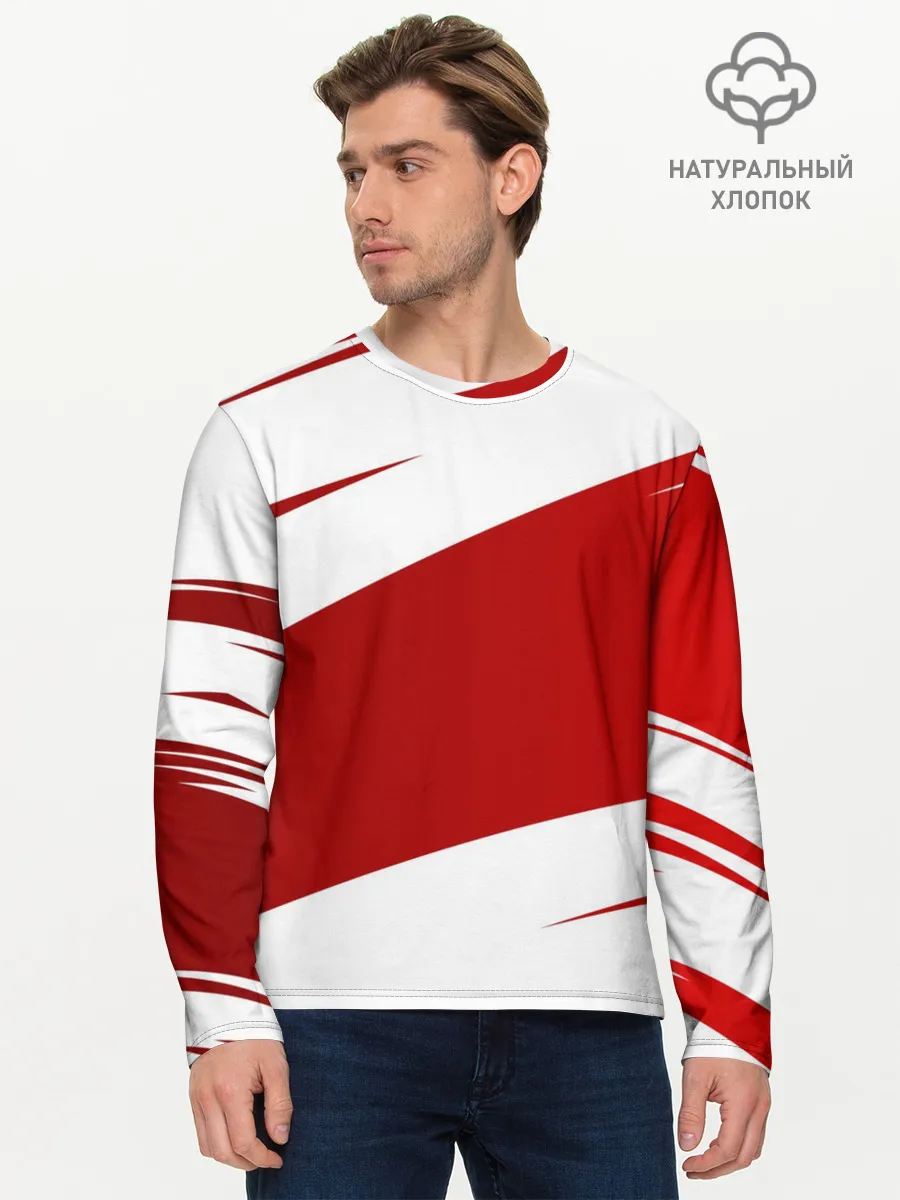 Мужской лонгслив базовый / Ломкие линии