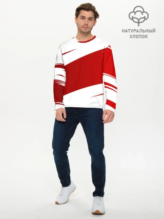 Мужской лонгслив базовый / Ломкие линии