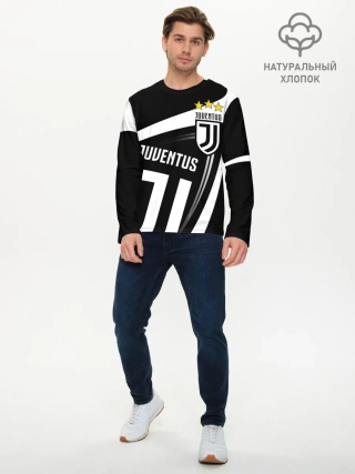 Мужской лонгслив базовый / JUVENTUS / ЮВЕНТУС / ПОЛОСЫ