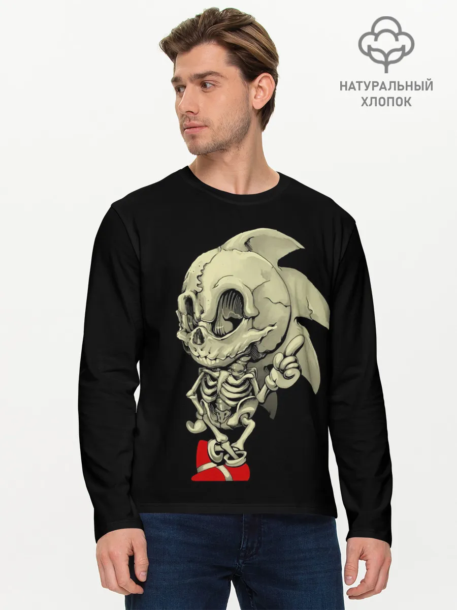 Мужской лонгслив базовый / Sonic dead inside