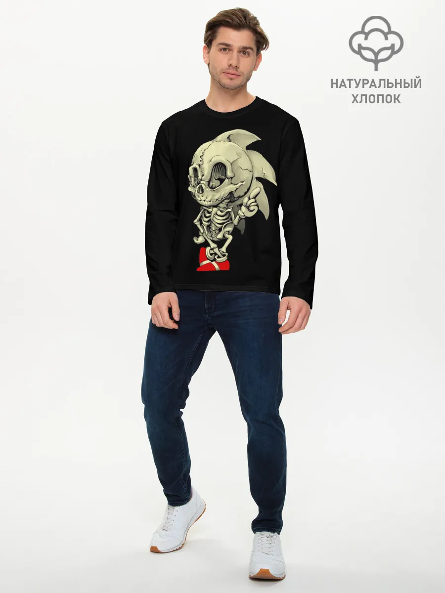 Мужской лонгслив базовый / Sonic dead inside