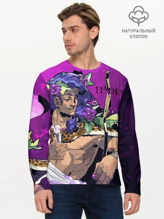 Мужской лонгслив базовый / Бог виноделия Дионис