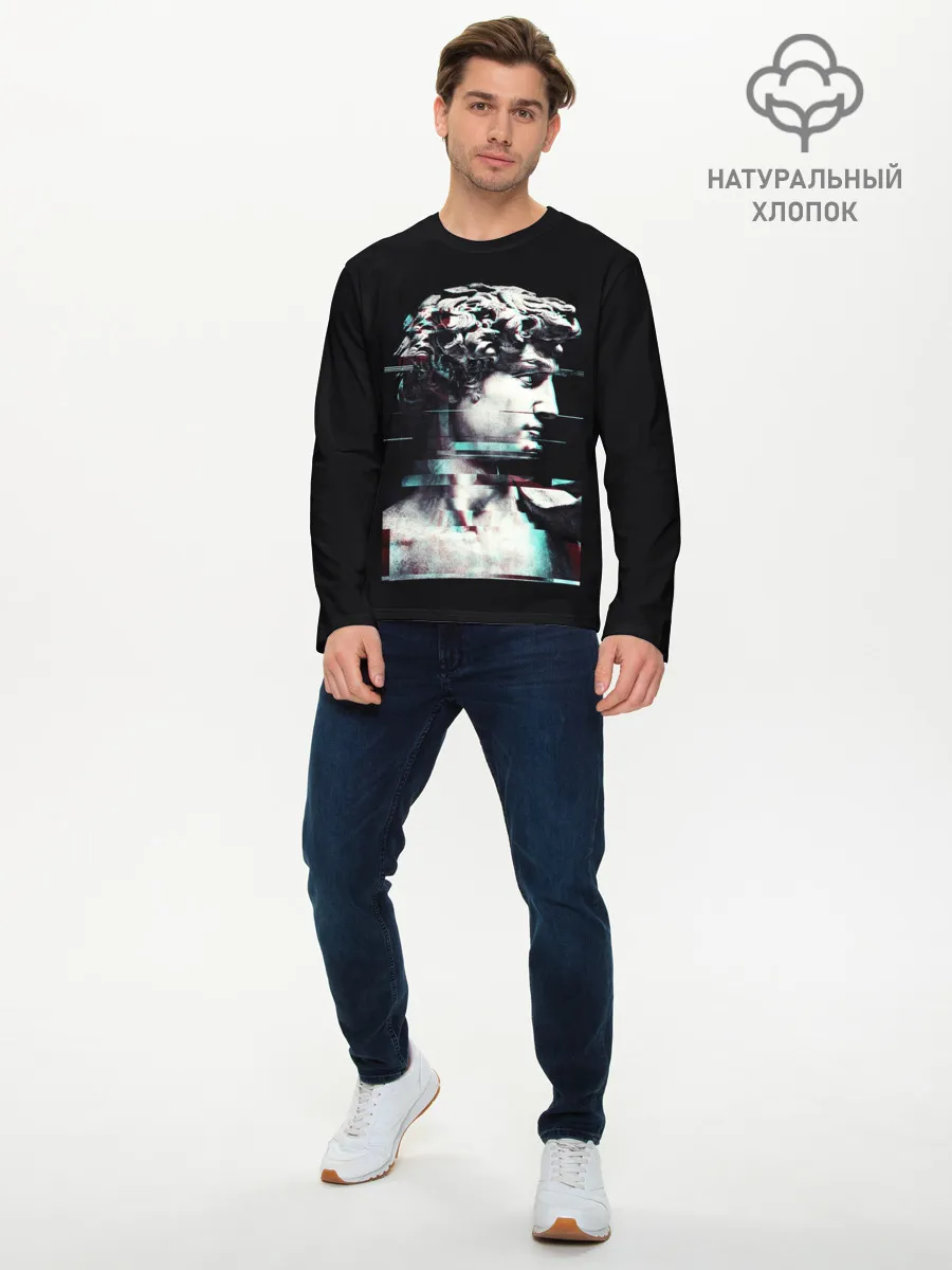 Мужской лонгслив базовый / David Glitch