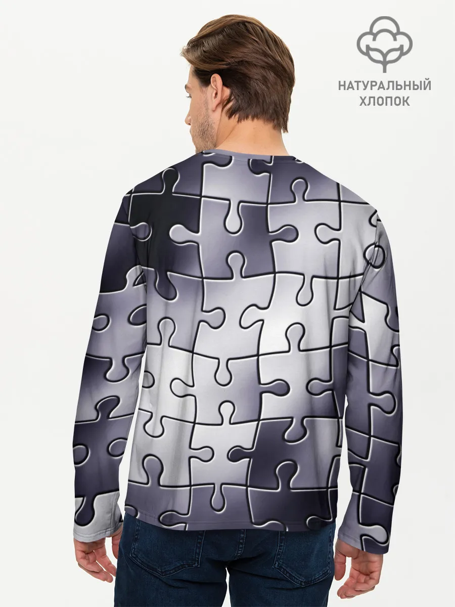 Мужской лонгслив базовый / Пазлы