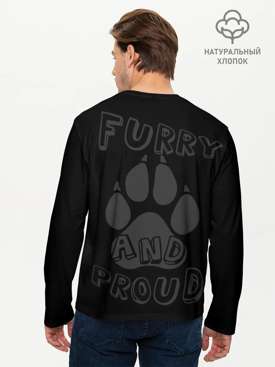 Мужской лонгслив базовый / Furry proud