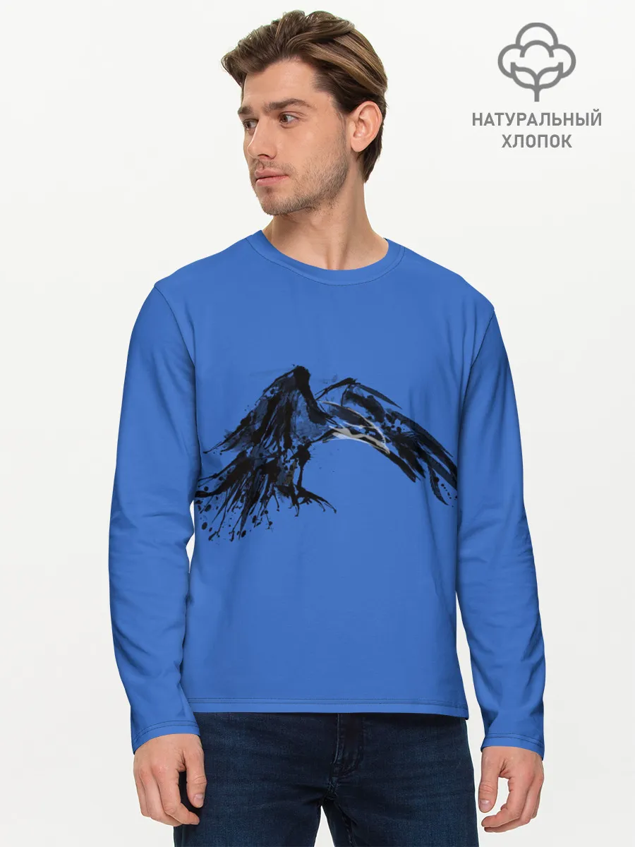 Мужской лонгслив базовый / Тень ворона