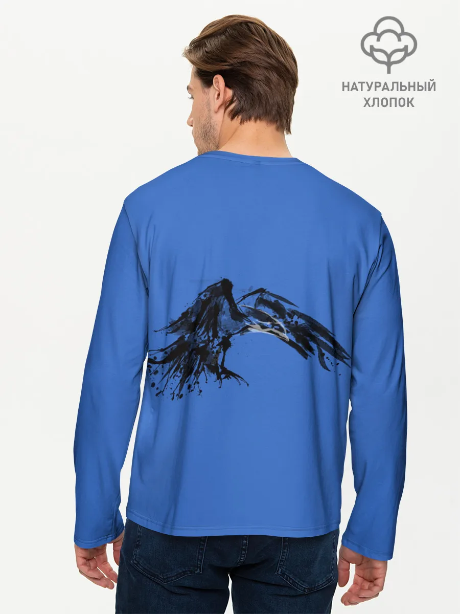 Мужской лонгслив базовый / Тень ворона