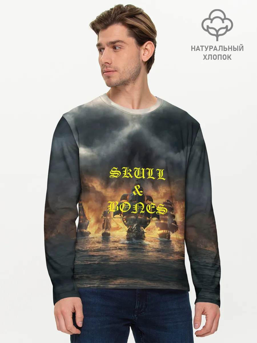 Мужской лонгслив базовый / Skull & Bones | Пираты