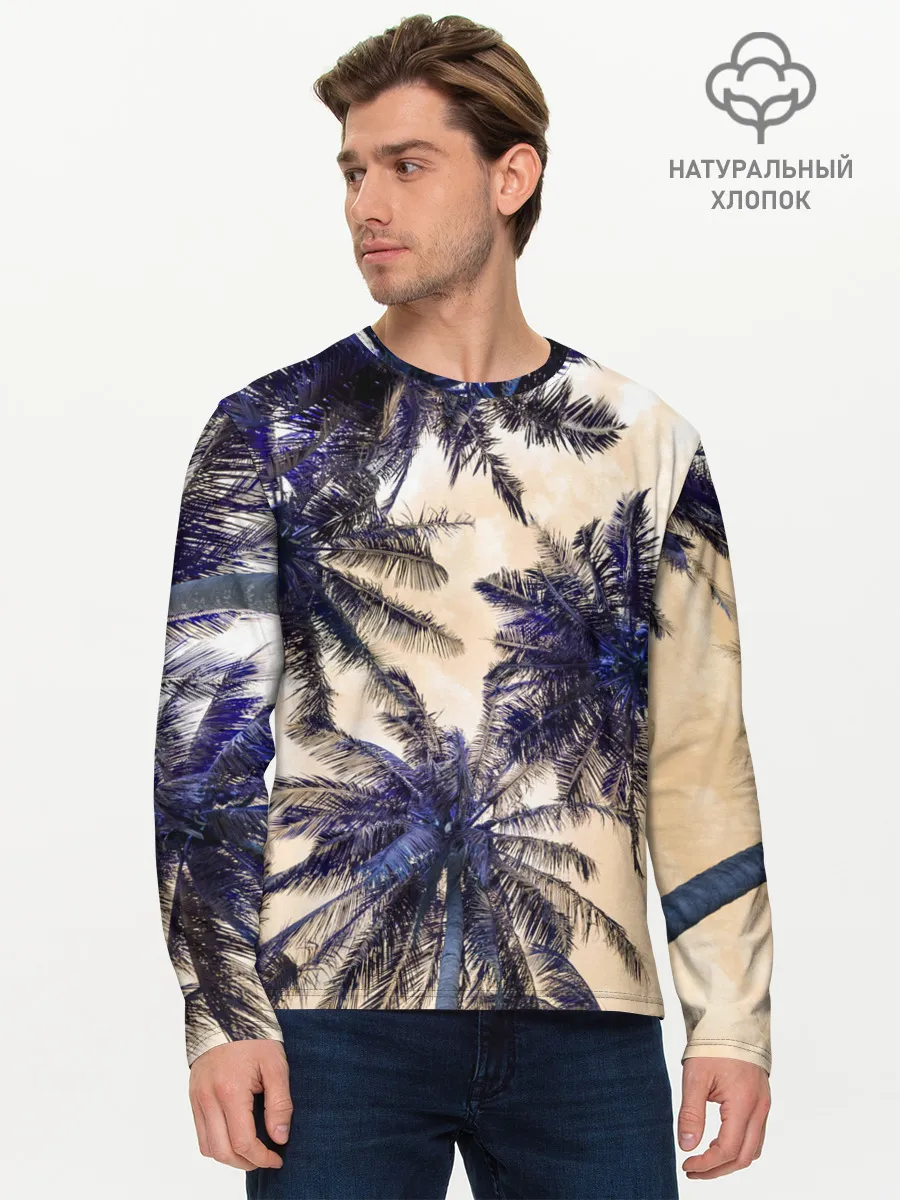 Мужской лонгслив базовый / Тропики