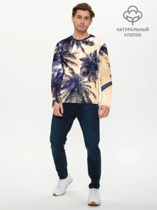 Мужской лонгслив базовый / Тропики