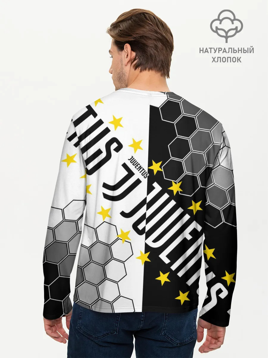 Мужской лонгслив базовый / JUVENTUS / ЮВЕНТУС / ЗВЕЗДЫ