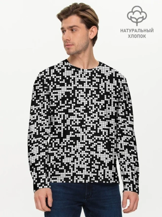 Мужской лонгслив базовый / Пиксельная Текстура