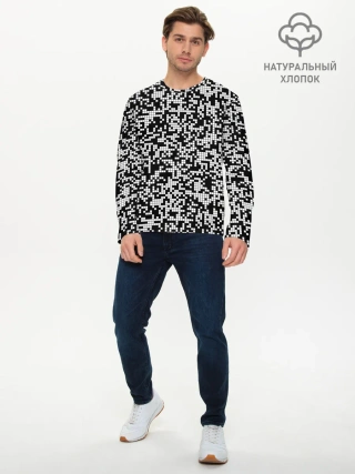 Мужской лонгслив базовый / Пиксельная Текстура