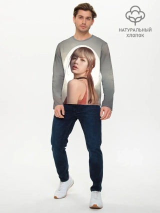 Мужской лонгслив базовый / Лиса маслом