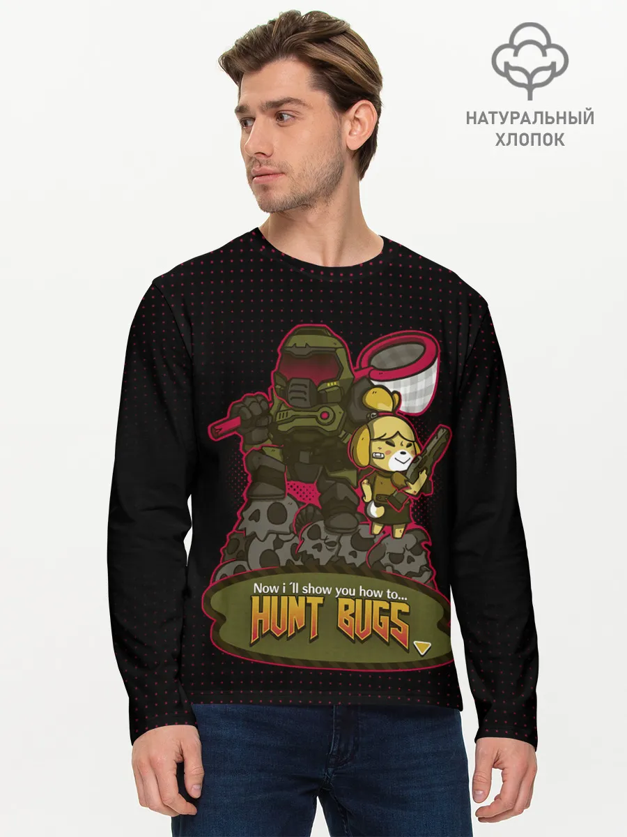 Мужской лонгслив базовый / Doom x Animal crossing