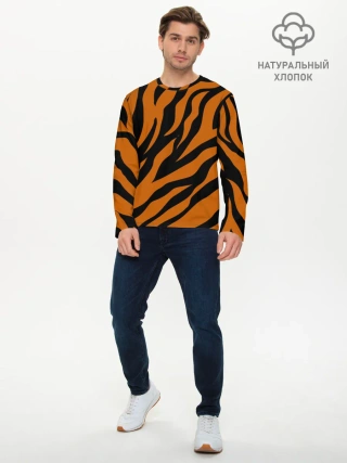 Мужской лонгслив базовый / Тигровый Камуфляж