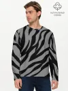 Мужской лонгслив базовый / Камуфляж Зебра
