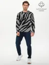 Мужской лонгслив базовый / Камуфляж Зебра