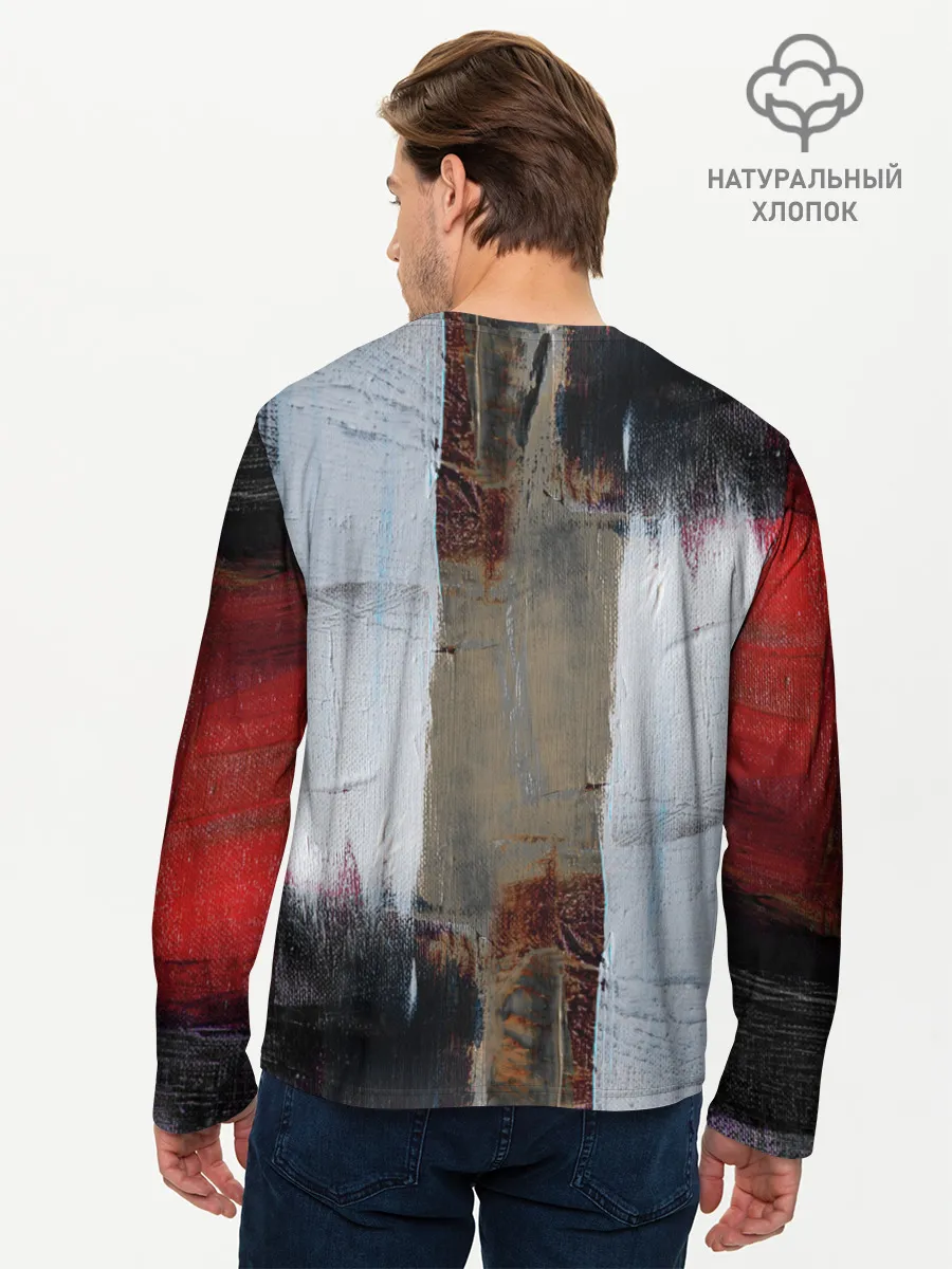 Мужской лонгслив базовый / Абстракция Красок