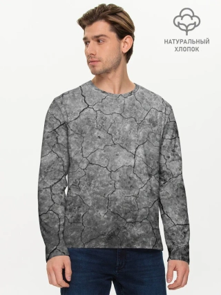 Мужской лонгслив базовый / Трещины