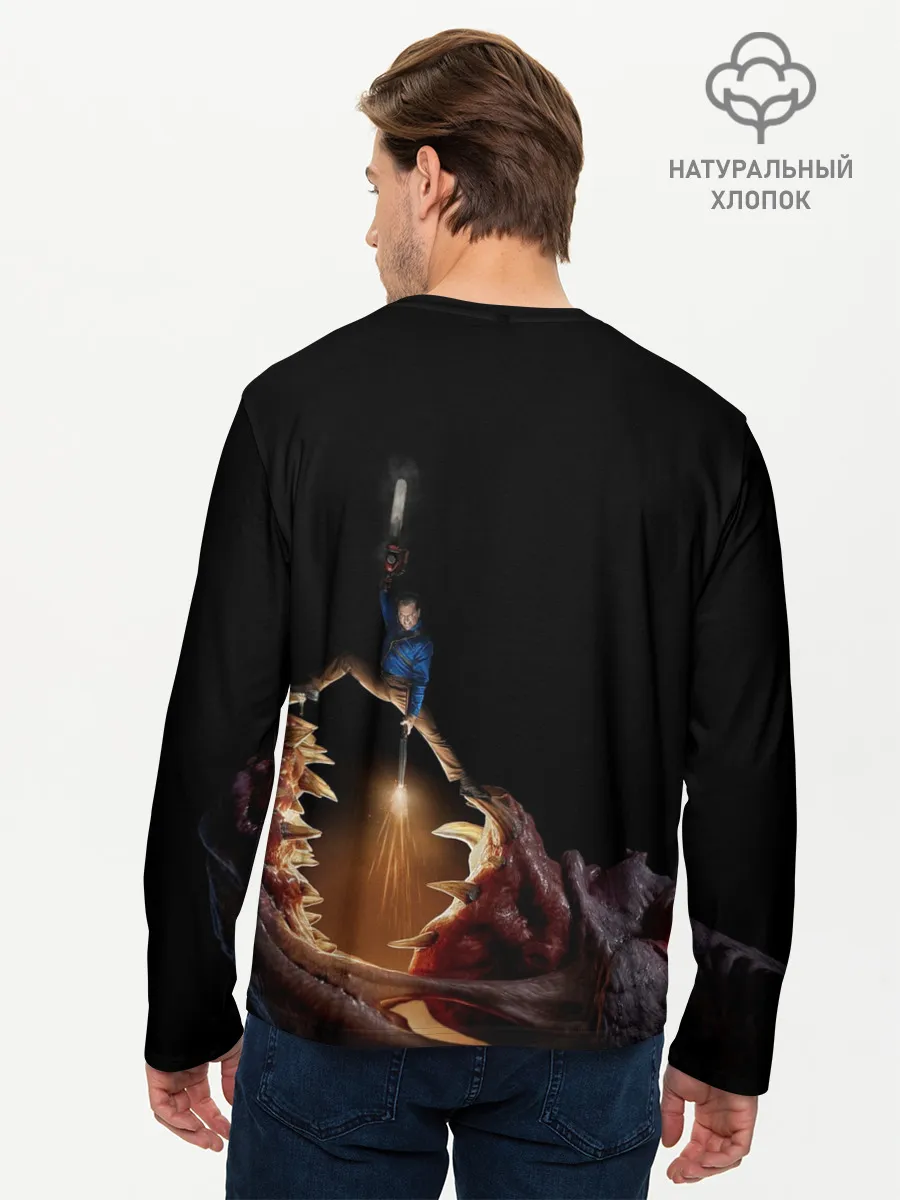 Мужской лонгслив базовый / Эш против демона